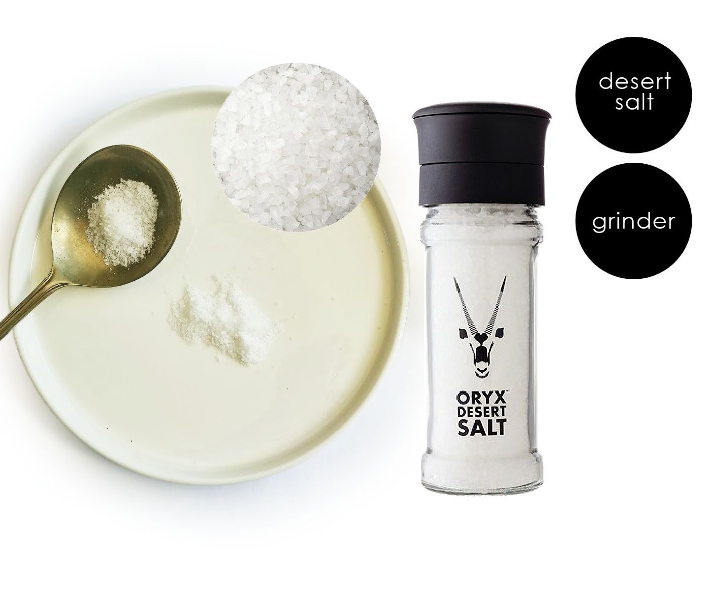 Oryx coarse salt with grinder